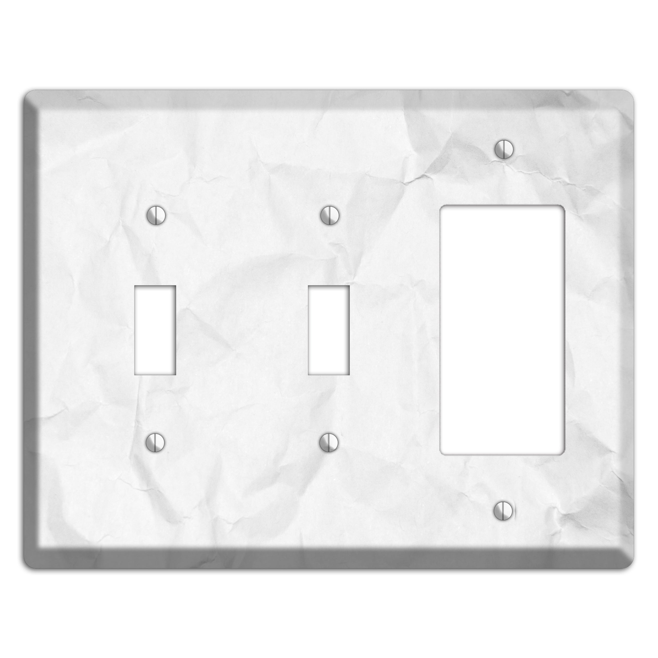 Seashell Crinkled Paper 2 Toggle / Rocker Wallplate