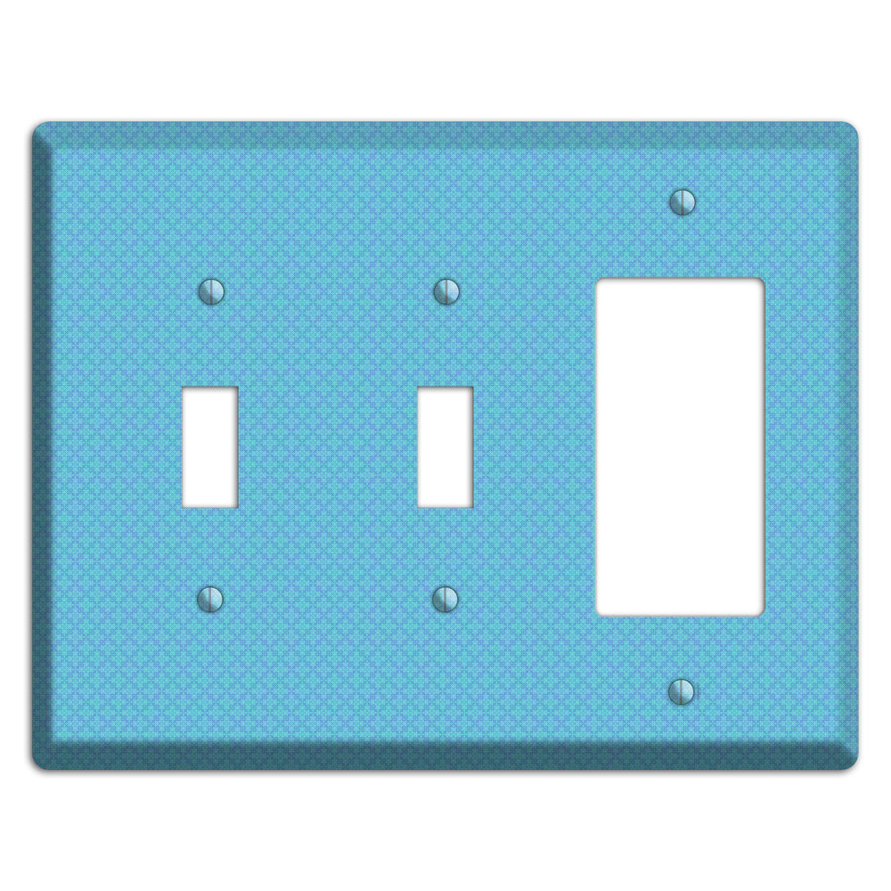 Turquoise Checkered Quatrefoil 2 Toggle / Rocker Wallplate