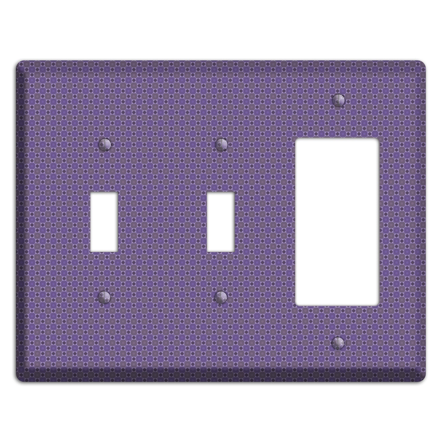 Multi Purple Tiled 2 Toggle / Rocker Wallplate