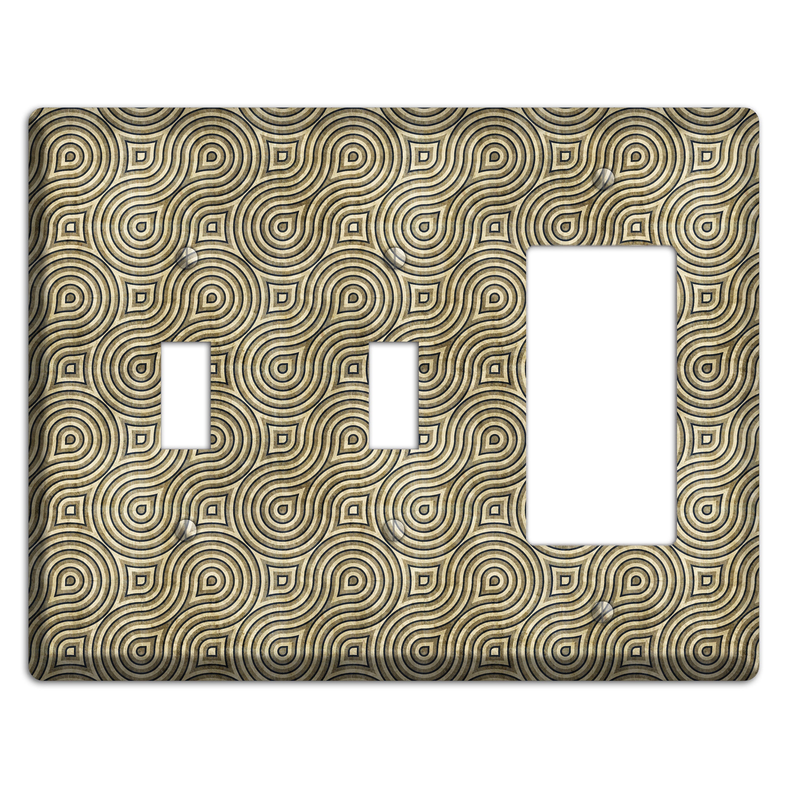Olive Swirl 2 Toggle / Rocker Wallplate