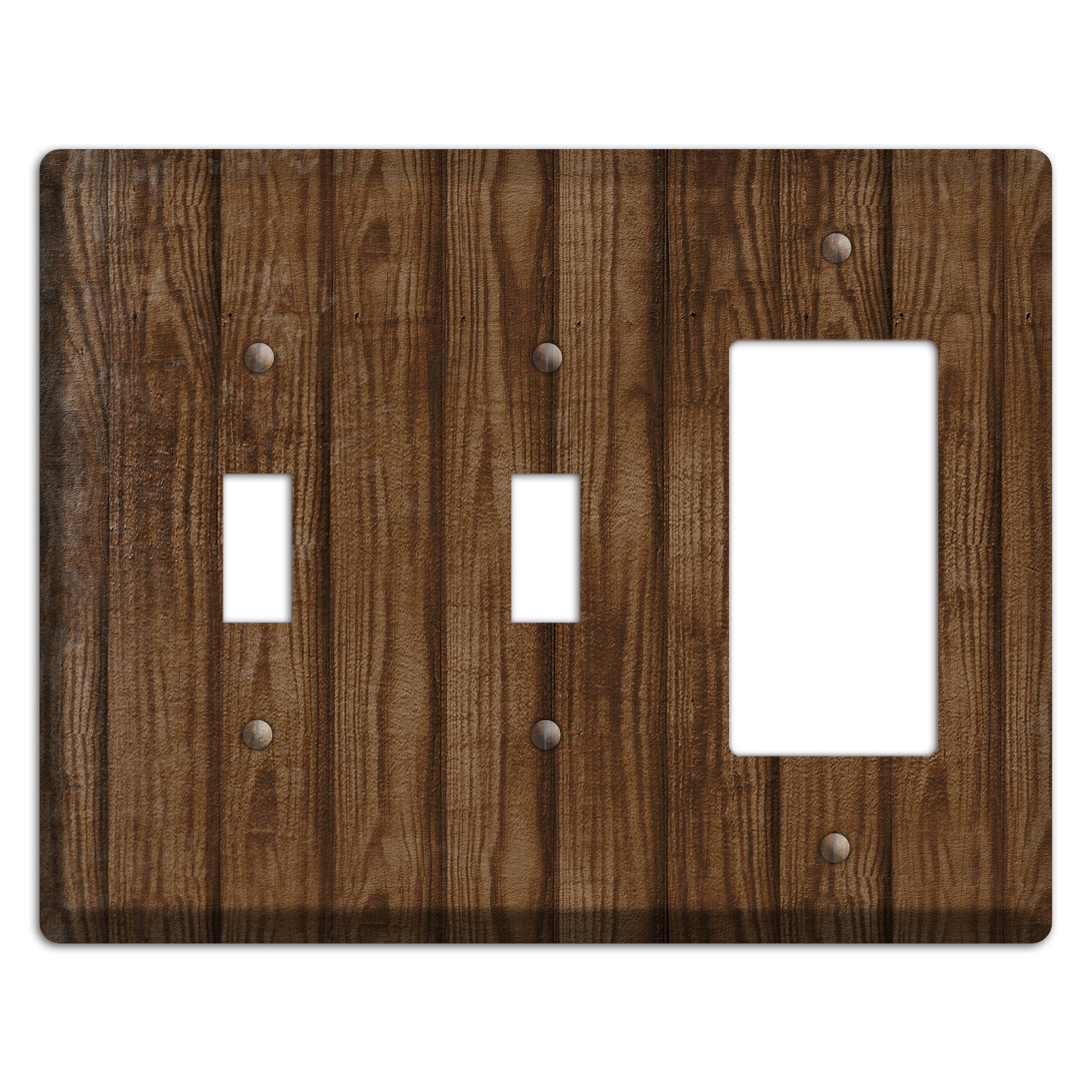 Spice Weathered Wood 2 Toggle / Rocker Wallplate