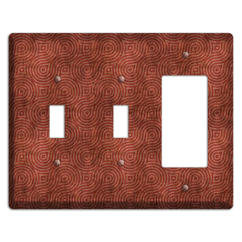 Red Swirl 2 Toggle / Rocker Wallplate