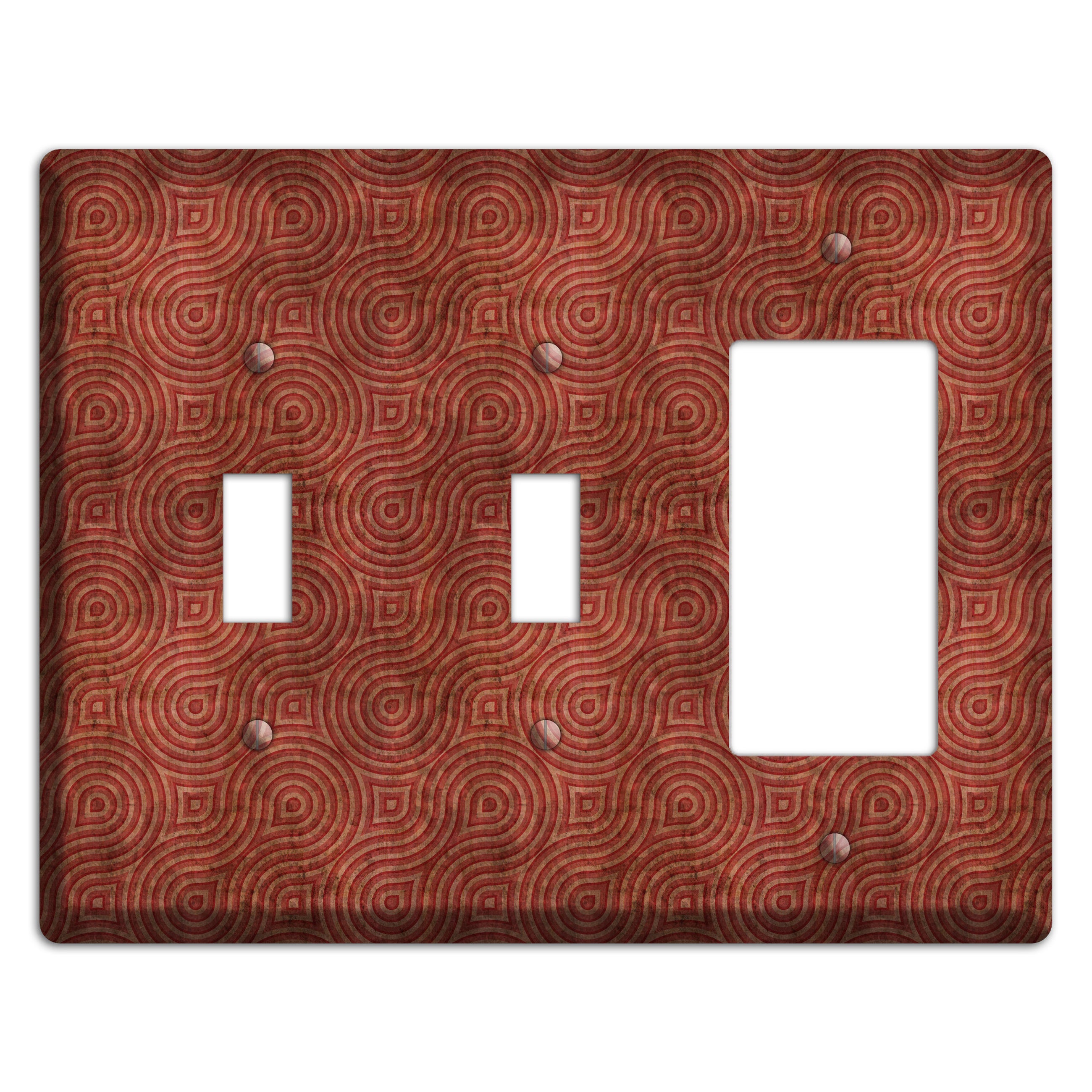 Red Swirl 2 Toggle / Rocker Wallplate