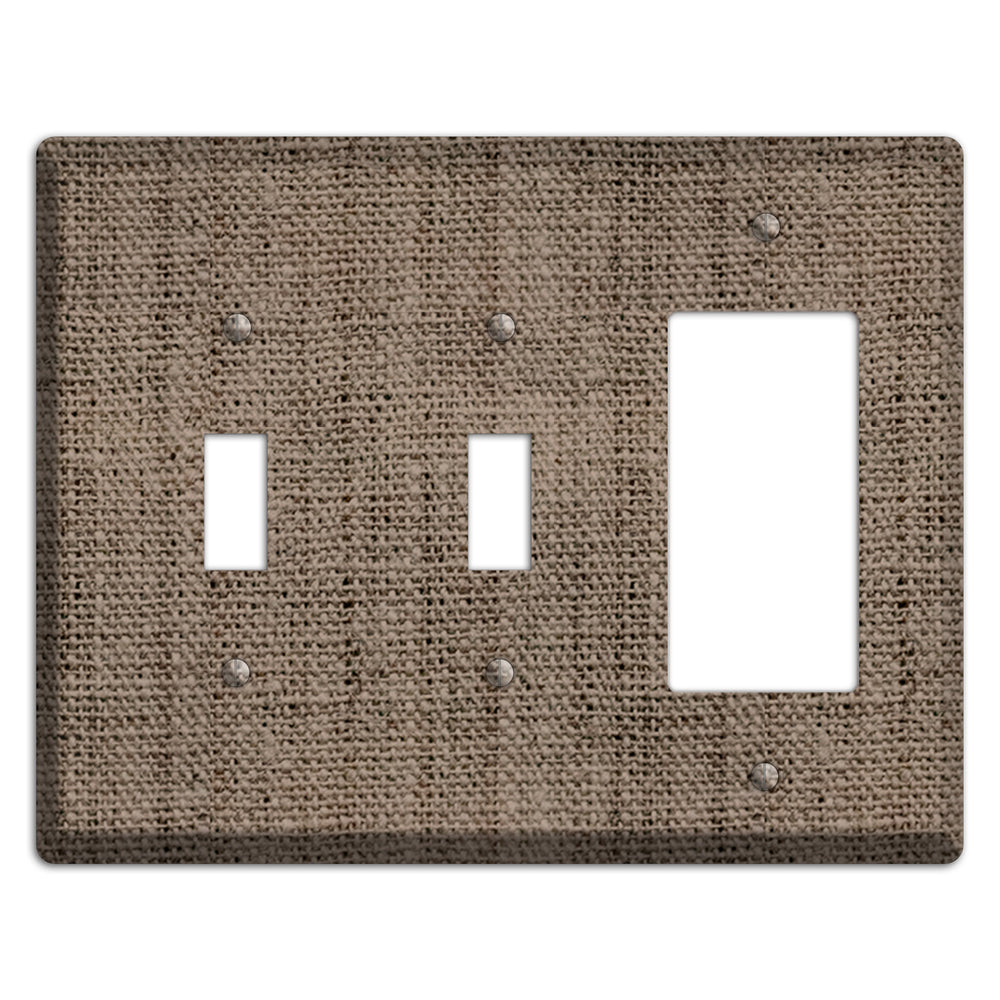 Coffee Burlap 2 Toggle / Rocker Wallplate