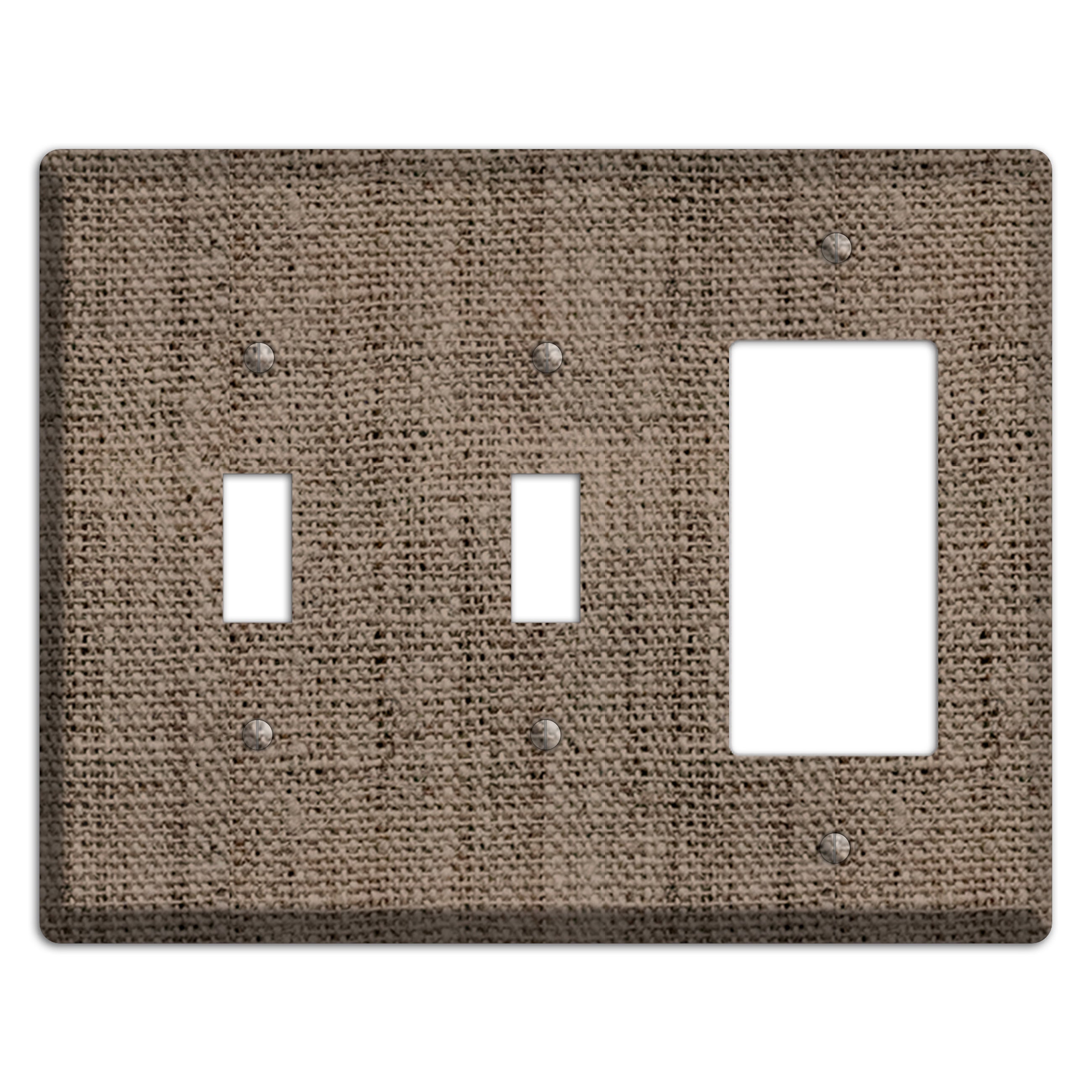 Coffee Burlap 2 Toggle / Rocker Wallplate