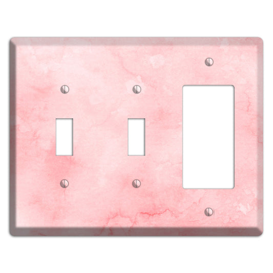 Mandys Pink Soft Coral 2 Toggle / Rocker Wallplate