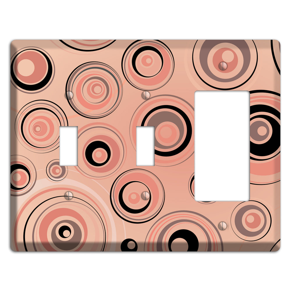 Salmon Circles 2 Toggle / Rocker Wallplate