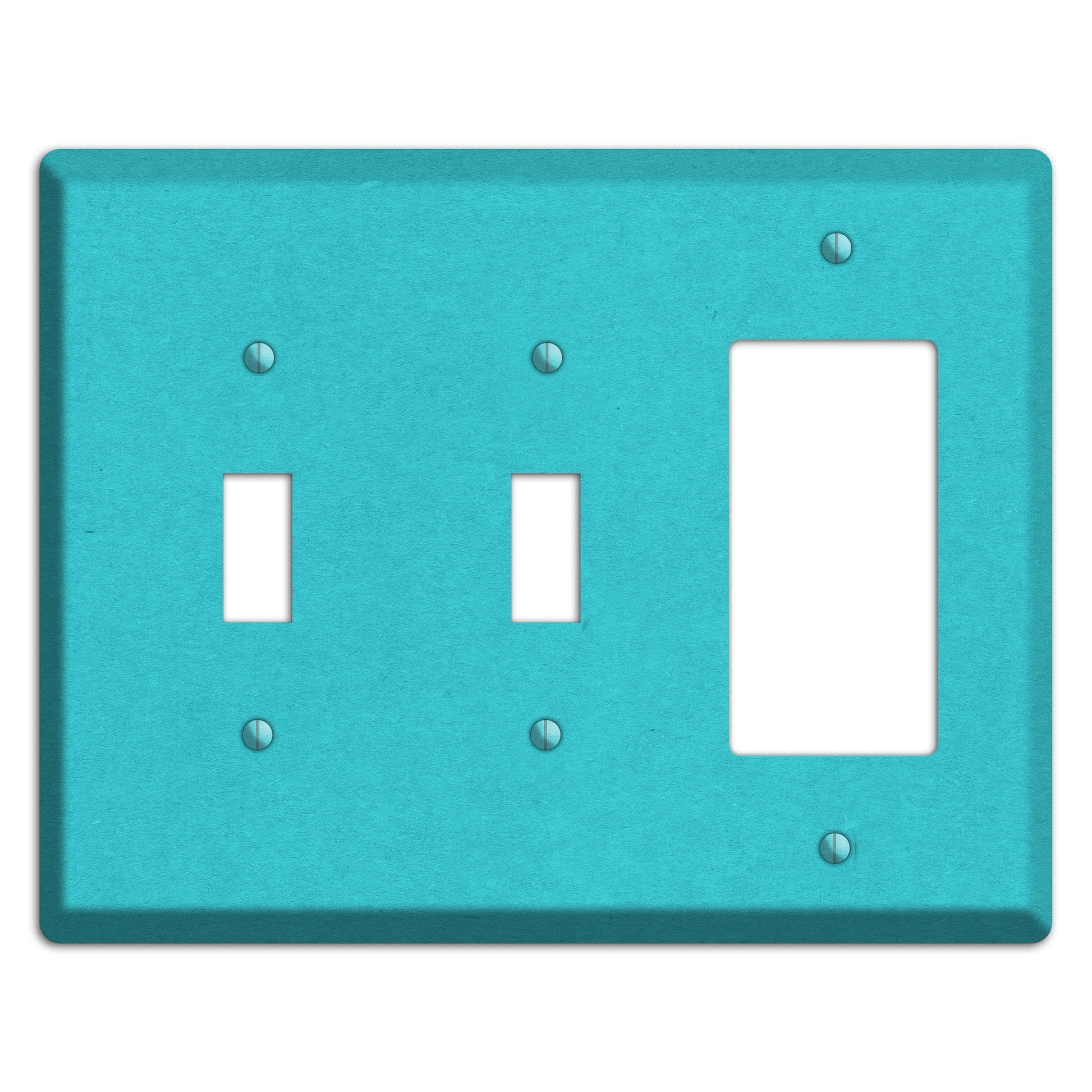 Medium Turquoise Kraft 2 Toggle / Rocker Wallplate