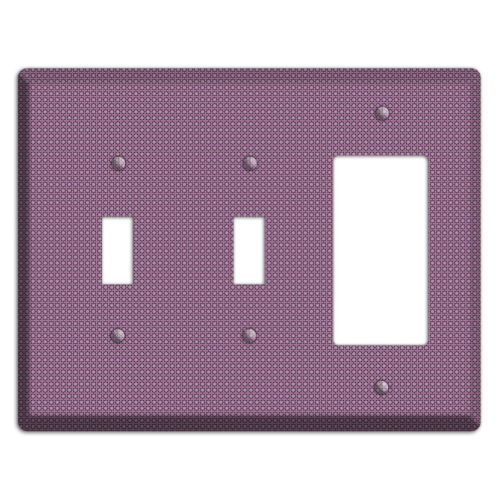 Multi Plum Tiled Tiny Foulard 2 Toggle / Rocker Wallplate