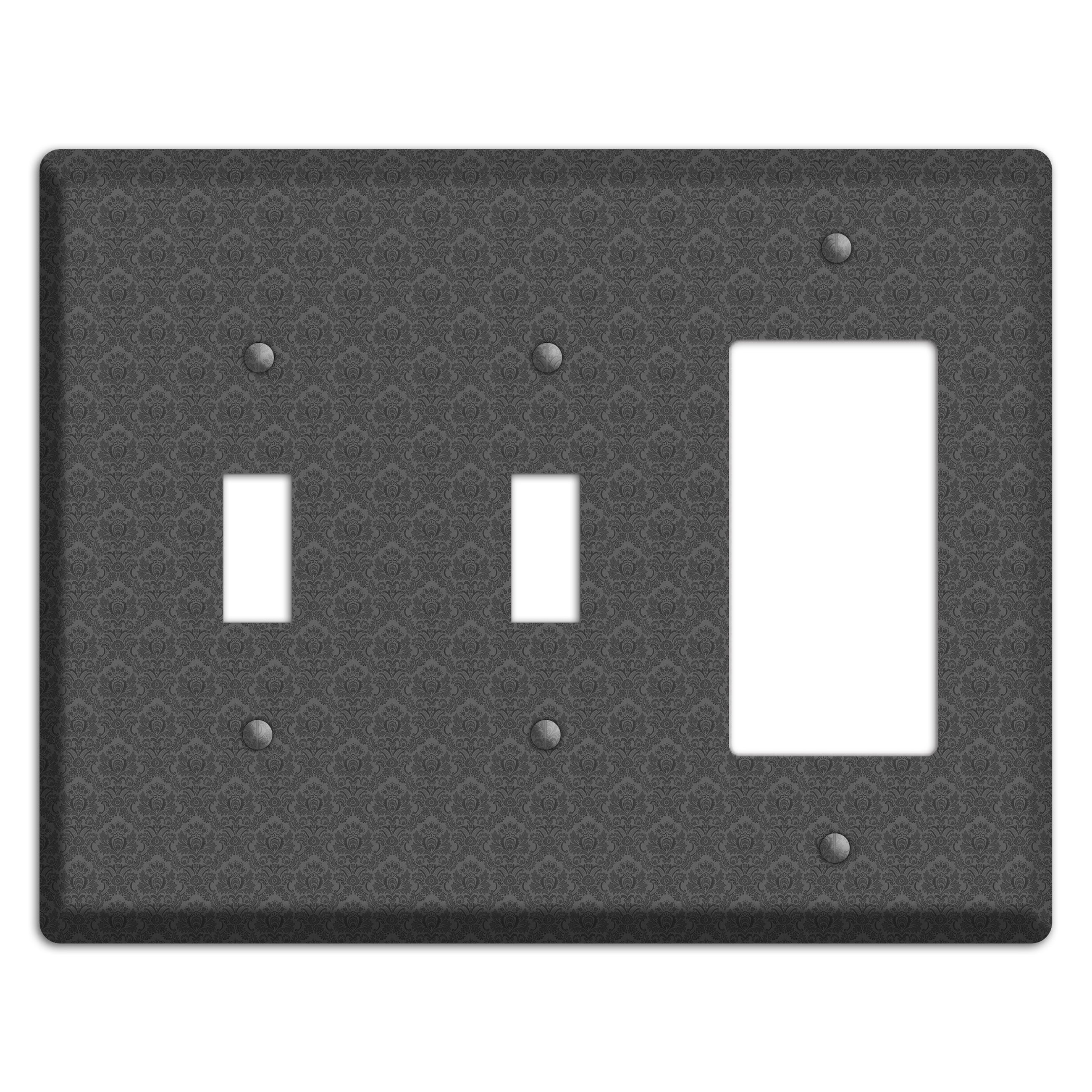 Dark Grey Cartouche 2 Toggle / Rocker Wallplate