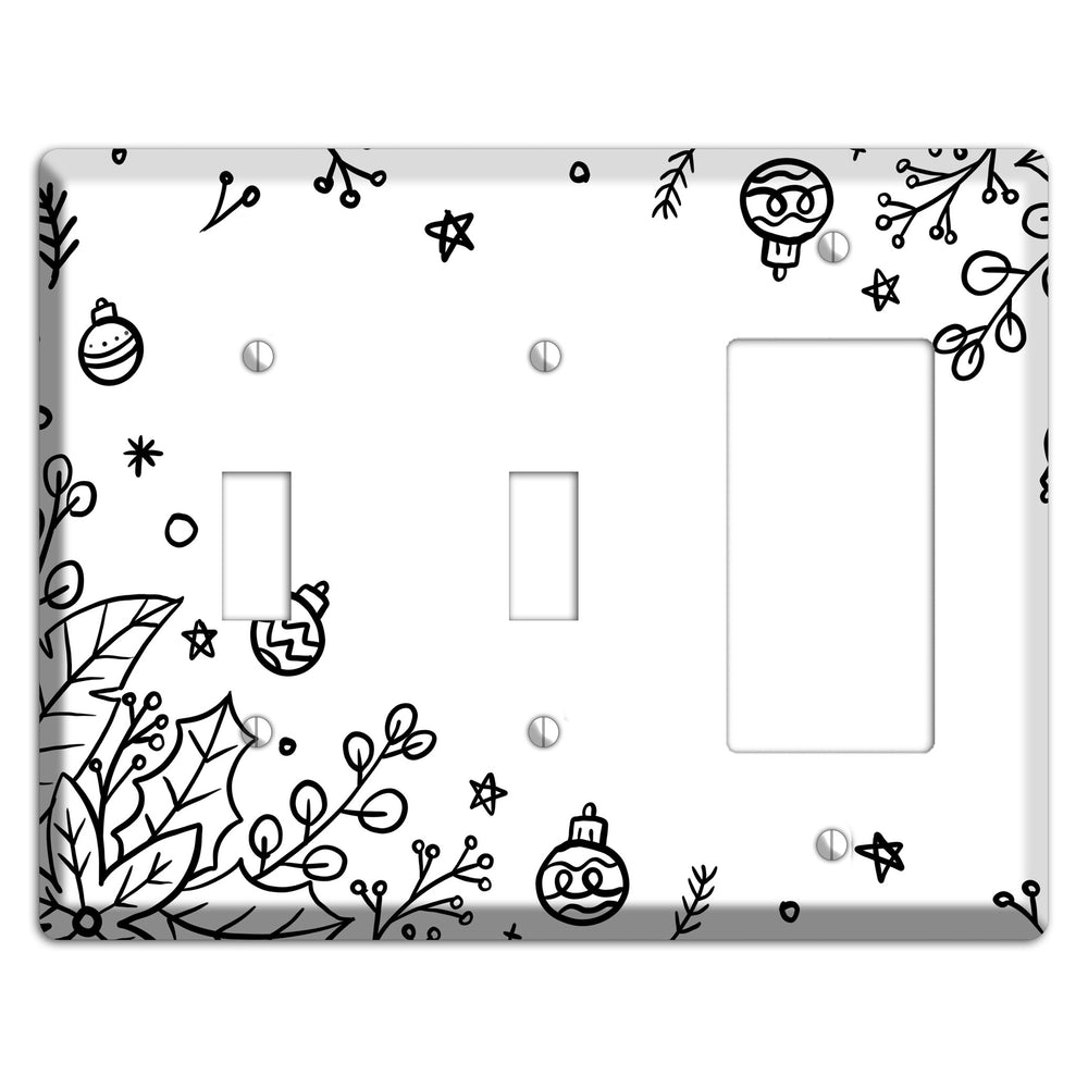 Cartoon Christmas 1 2 Toggle / Rocker Wallplate