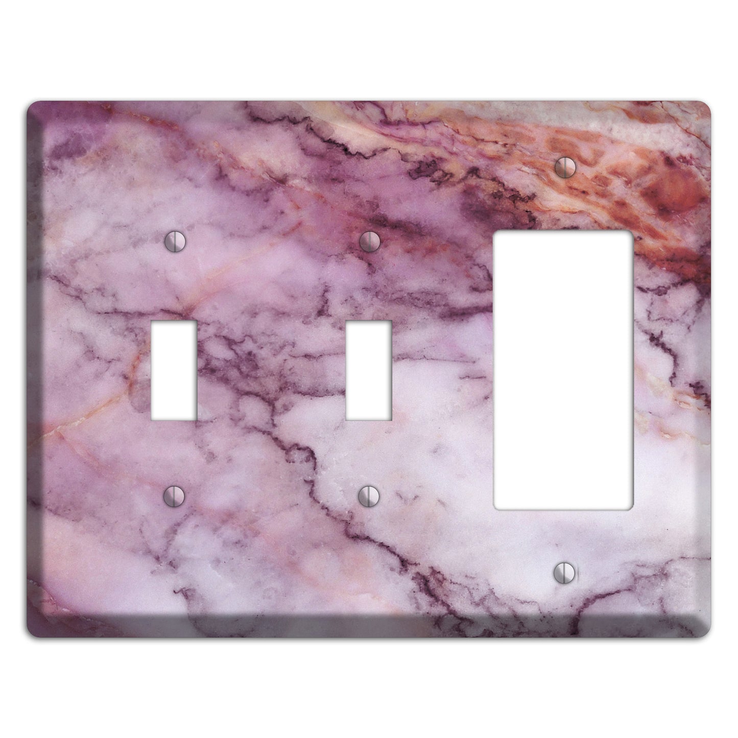 Lily Marble 2 Toggle / Rocker Wallplate