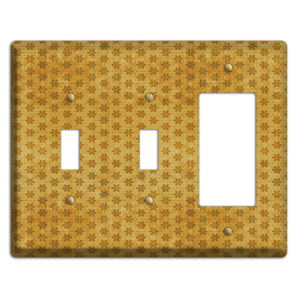 Lavender Grunge Floral Contour 2 Toggle / Rocker Wallplate