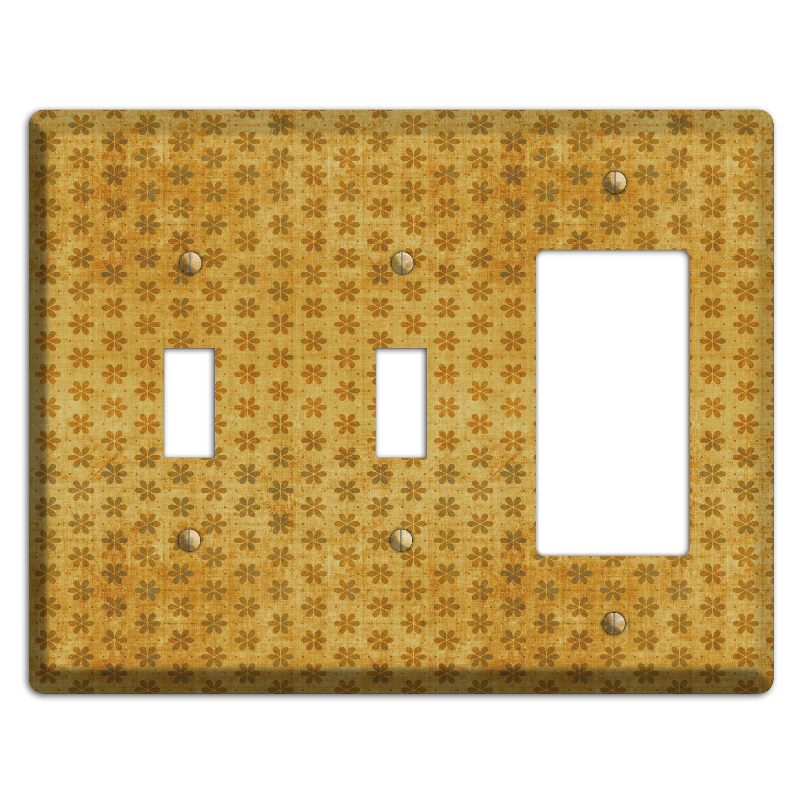 Lavender Grunge Floral Contour 2 Toggle / Rocker Wallplate