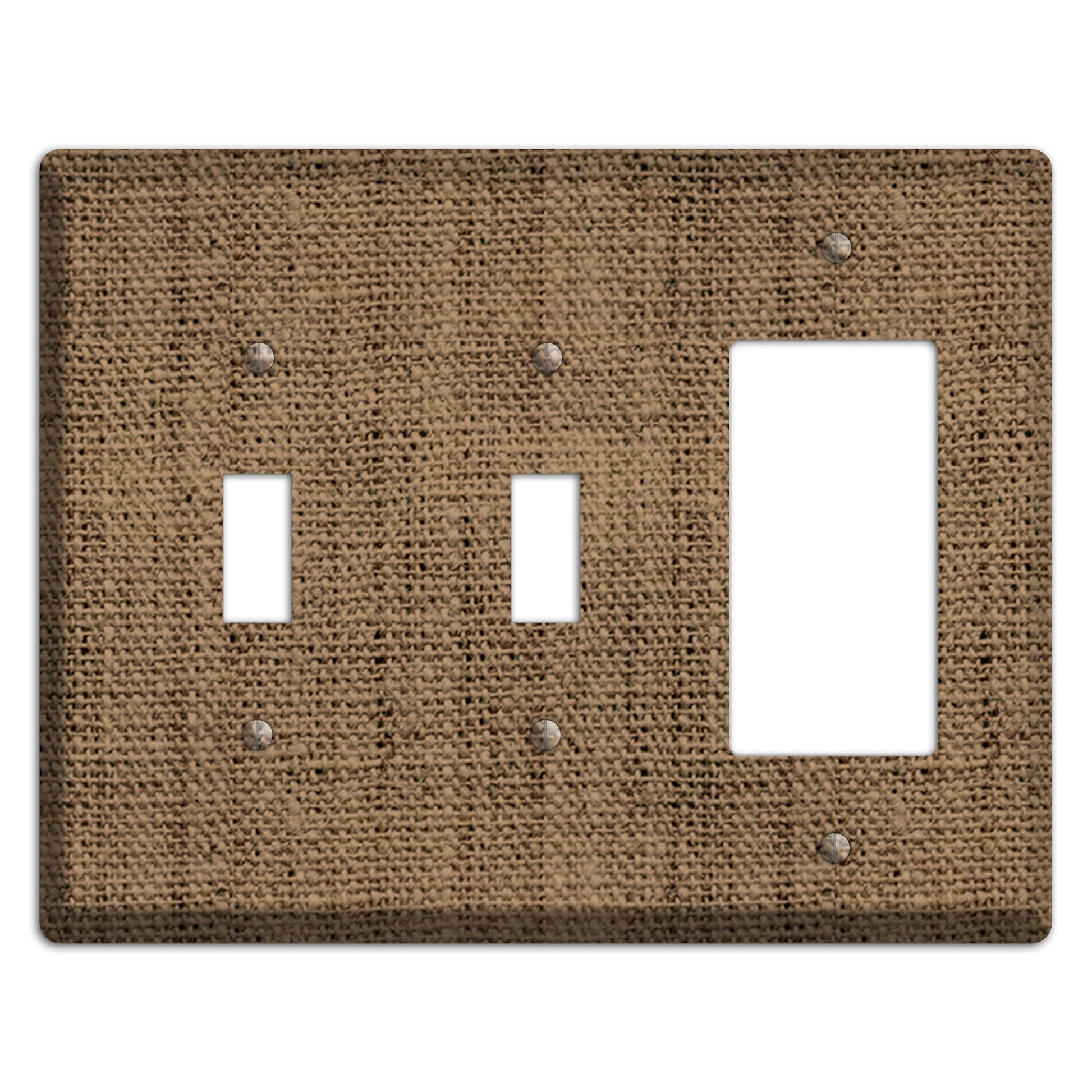 Shadow Burlap 2 Toggle / Rocker Wallplate