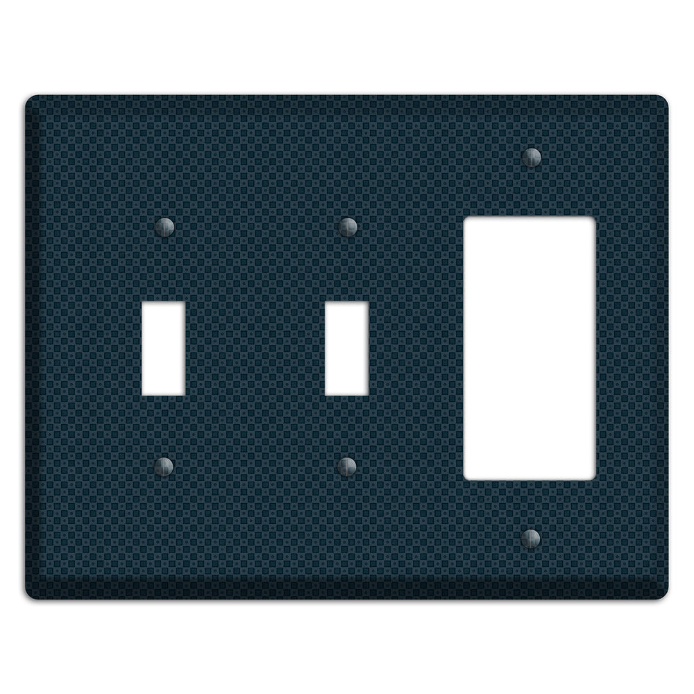 Navy Dots and Check 2 Toggle / Rocker Wallplate