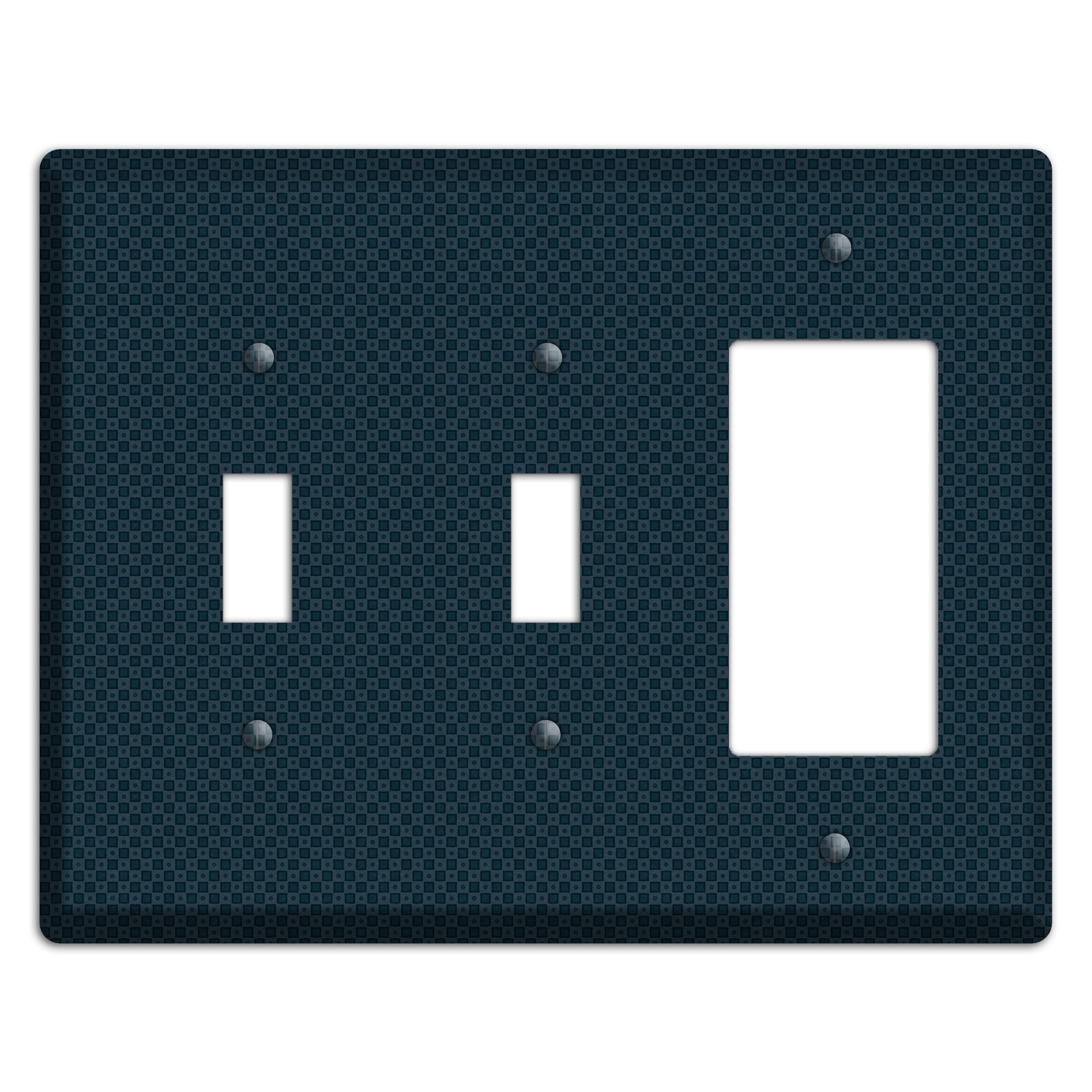 Navy Dots and Check 2 Toggle / Rocker Wallplate