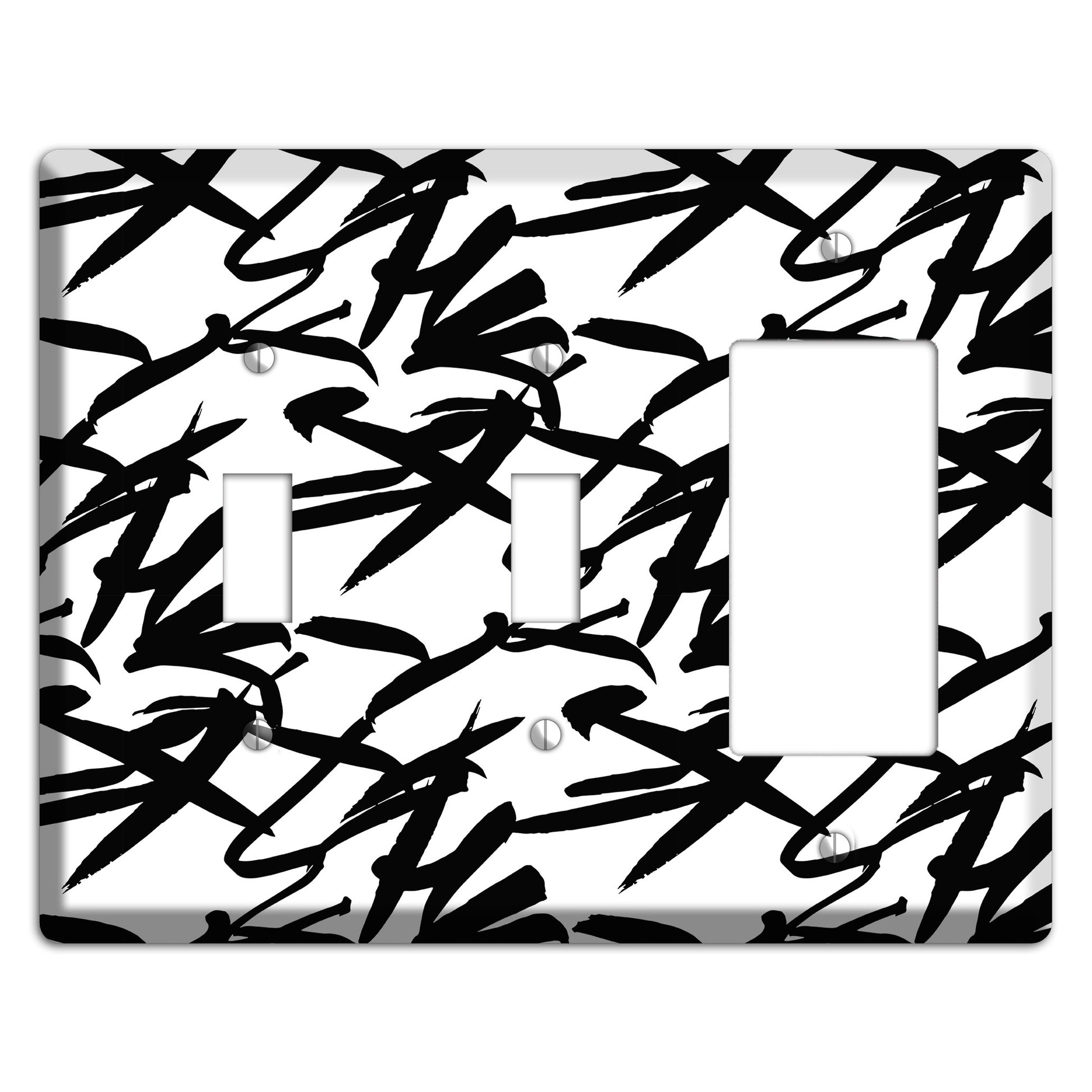 Ink Brushstrokes 2 2 Toggle / Rocker Wallplate