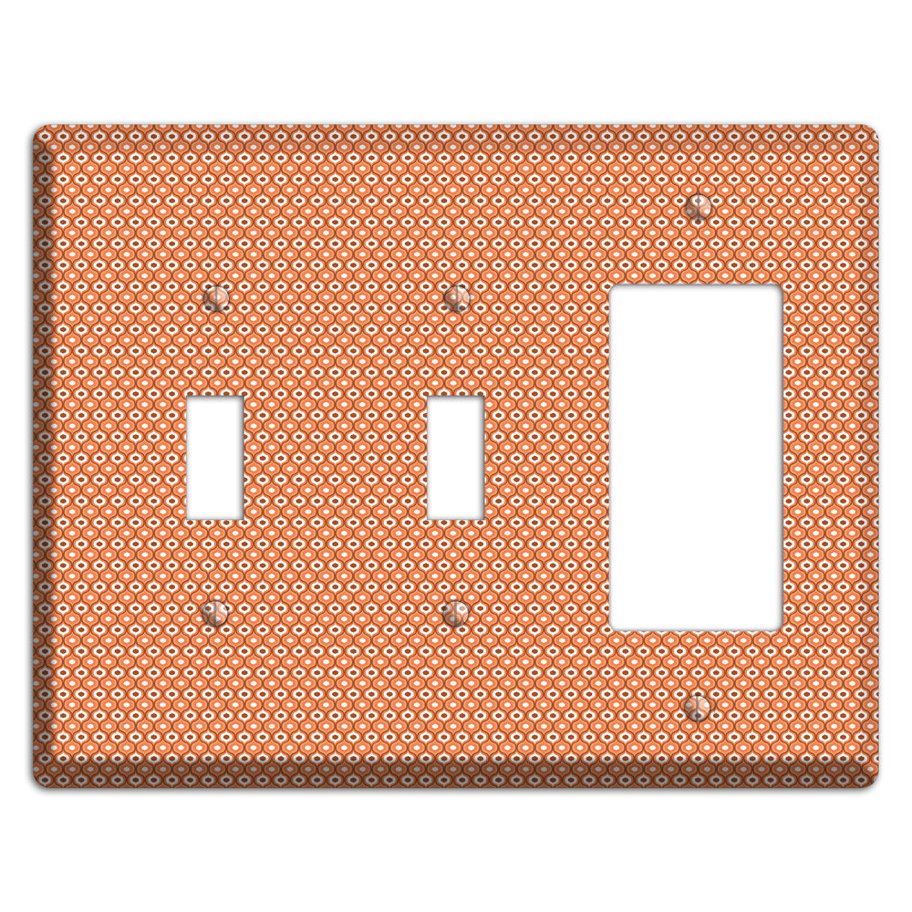 Coral Tiny Double Scallop 2 Toggle / Rocker Wallplate