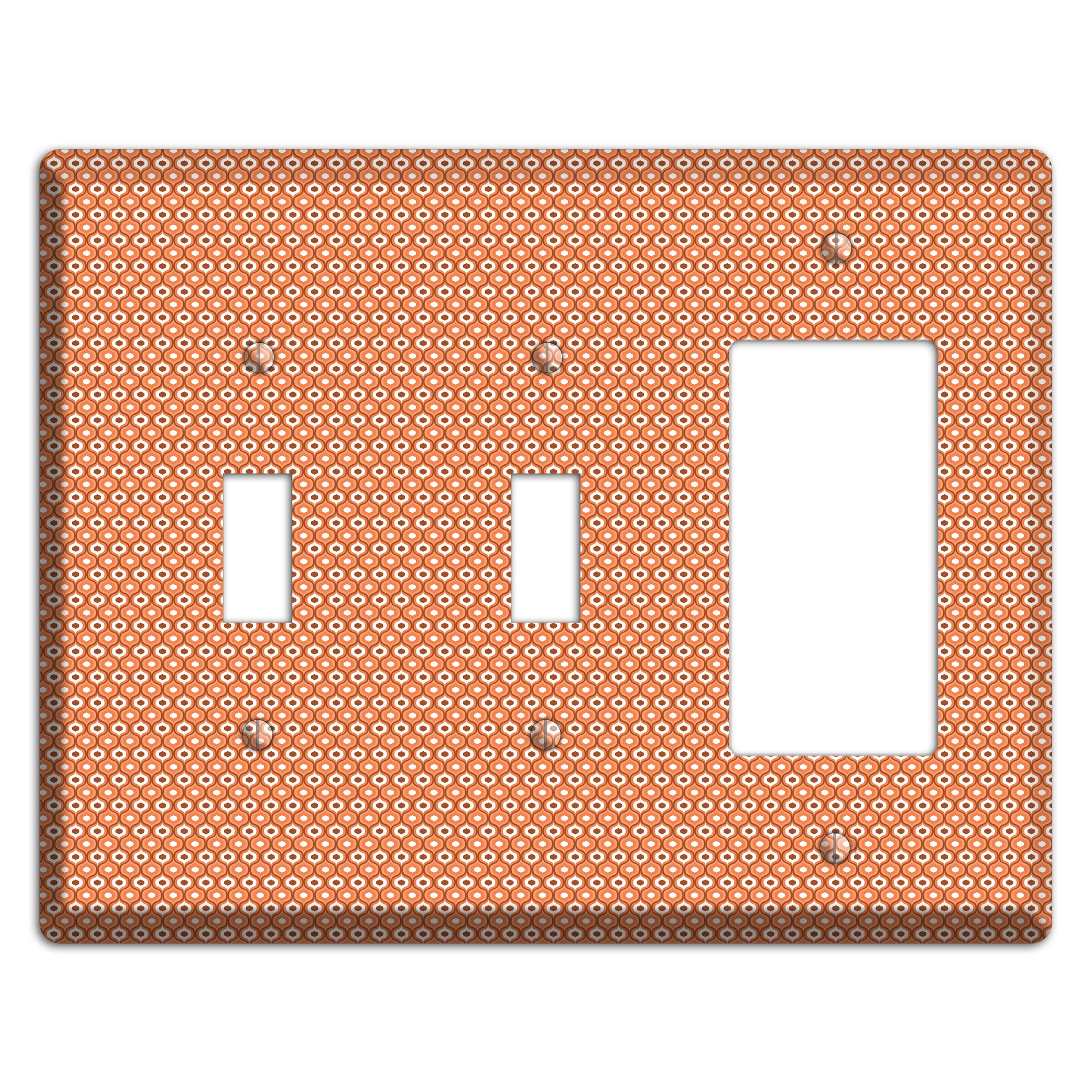 Coral Tiny Double Scallop 2 Toggle / Rocker Wallplate