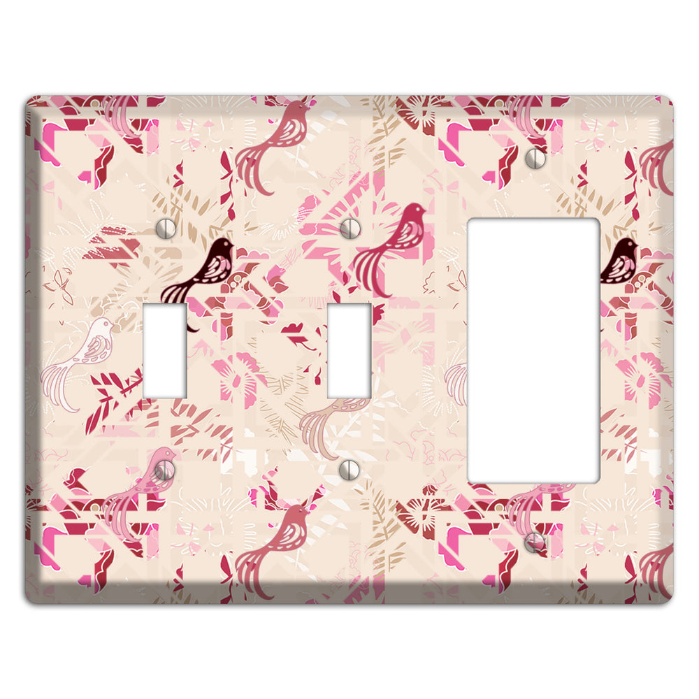 Floral Songbirds 2 Toggle / Rocker Wallplate
