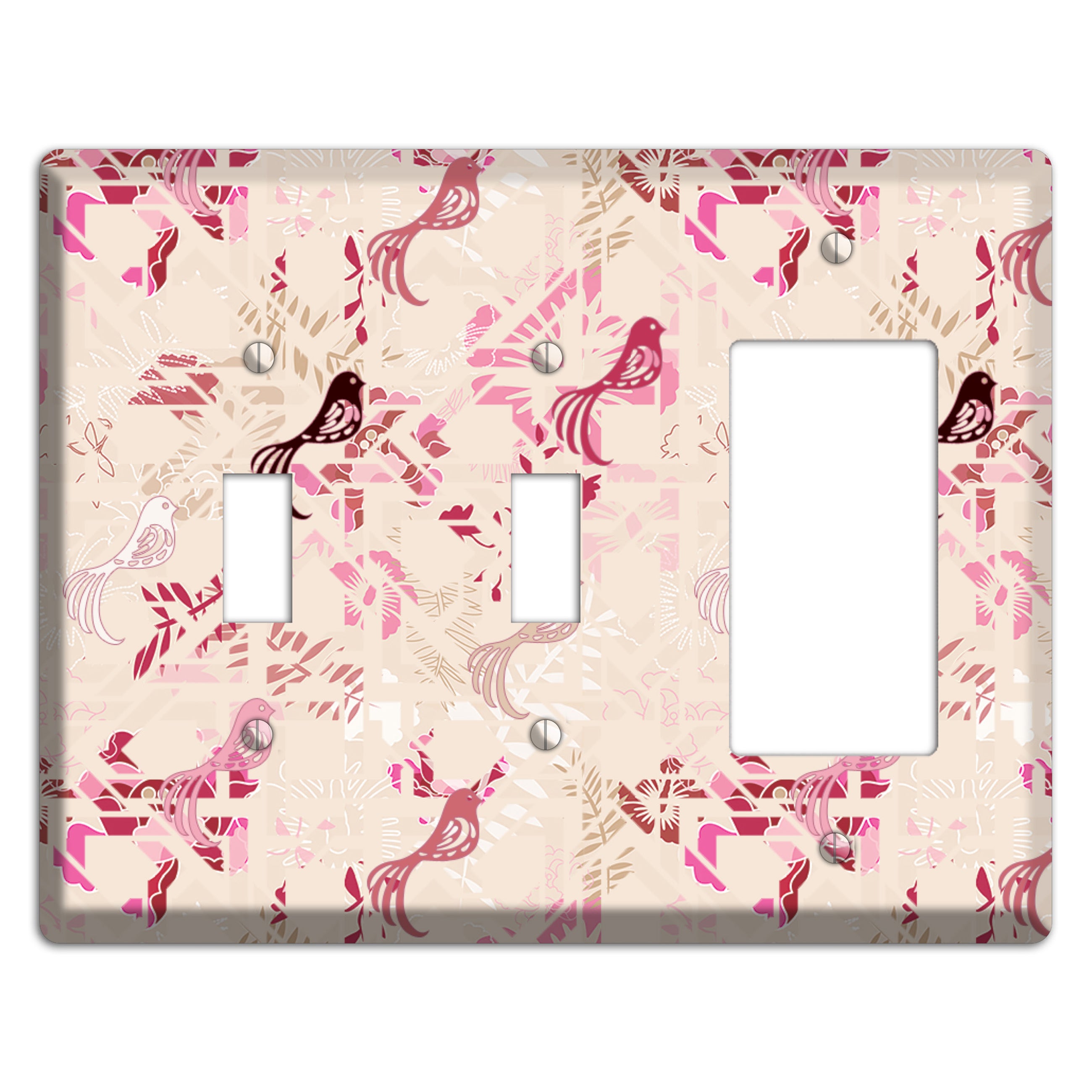 Floral Songbirds 2 Toggle / Rocker Wallplate