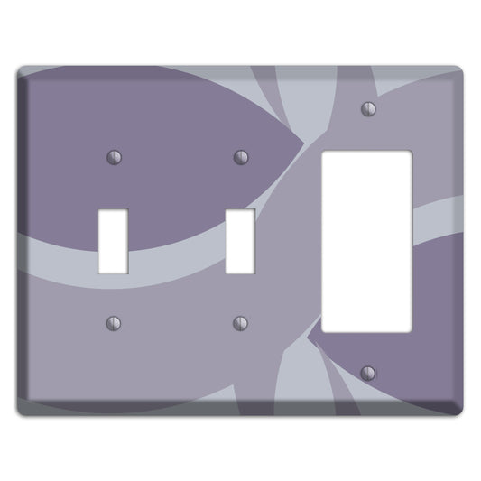 Grey and Lavender Abstract 2 Toggle / Rocker Wallplate