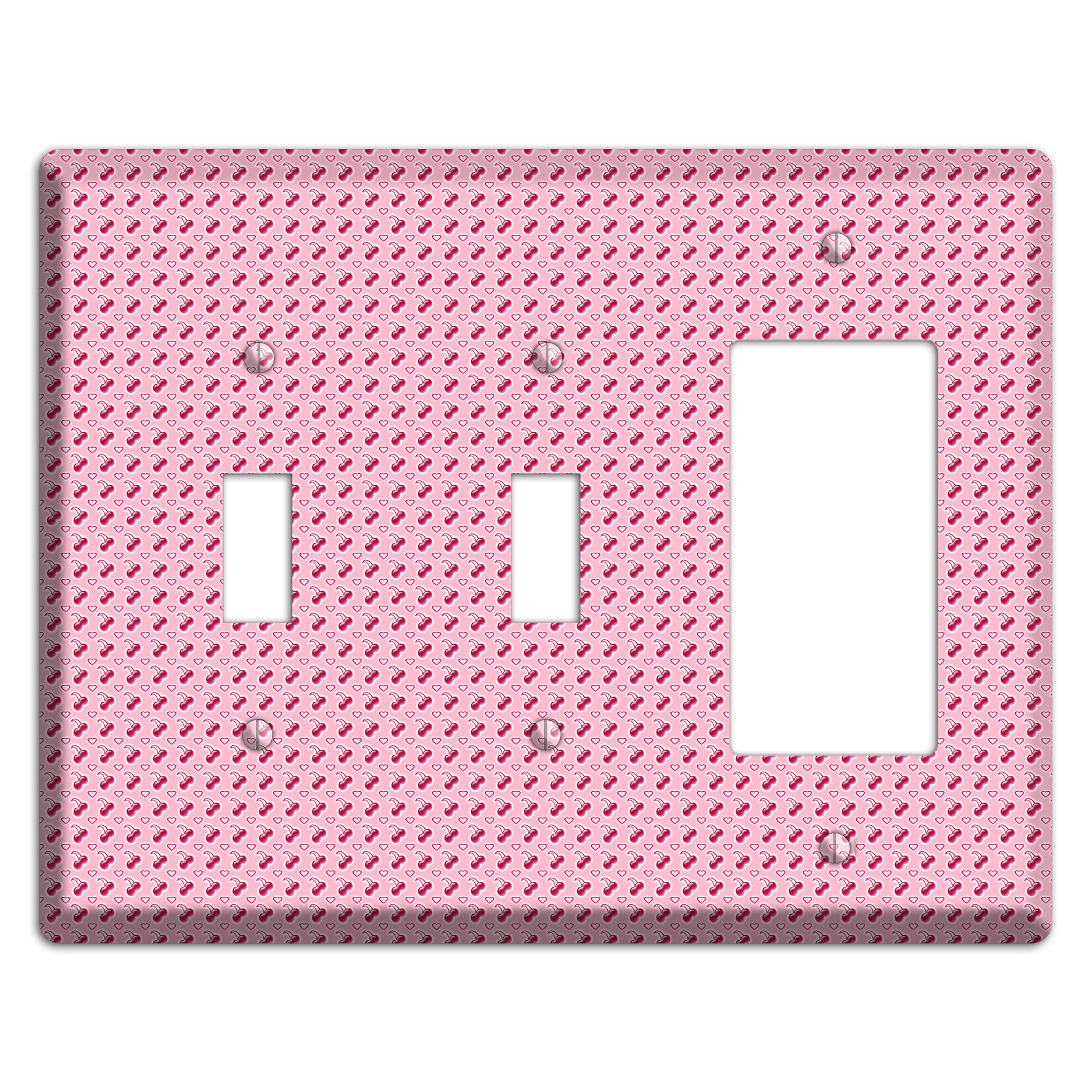 Pink with Cherries 2 Toggle / Rocker Wallplate