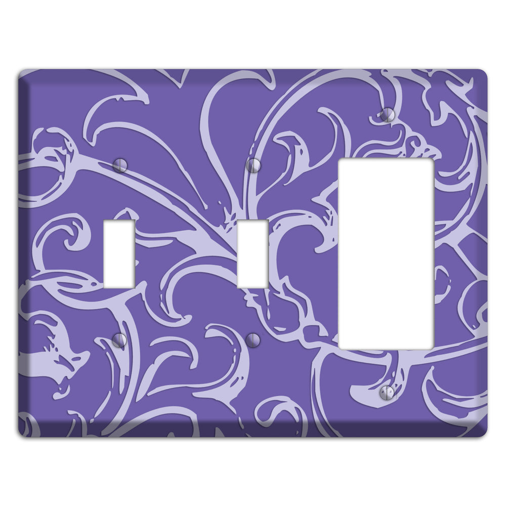Victorian Light Purple 2 Toggle / Rocker Wallplate