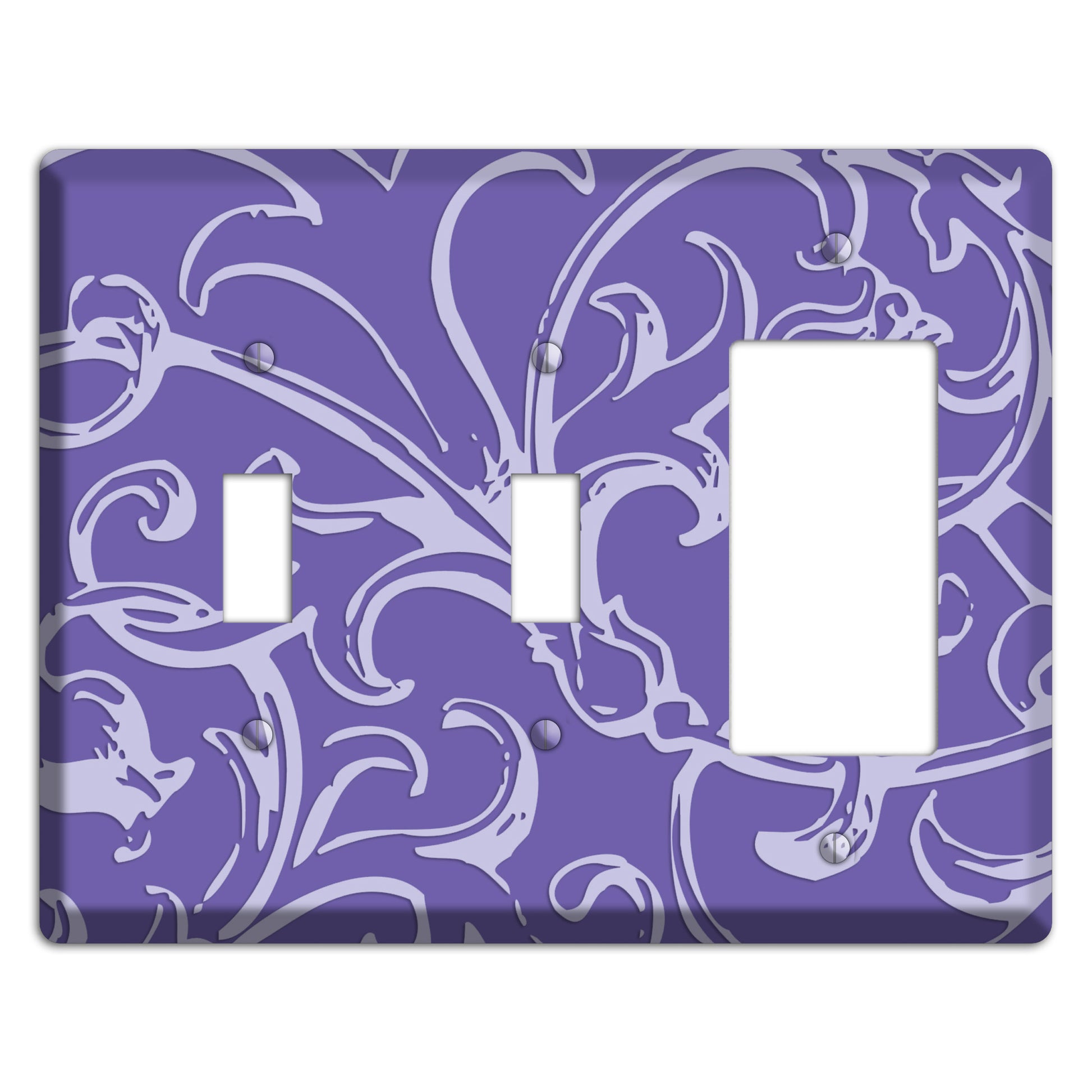 Victorian Light Purple 2 Toggle / Rocker Wallplate