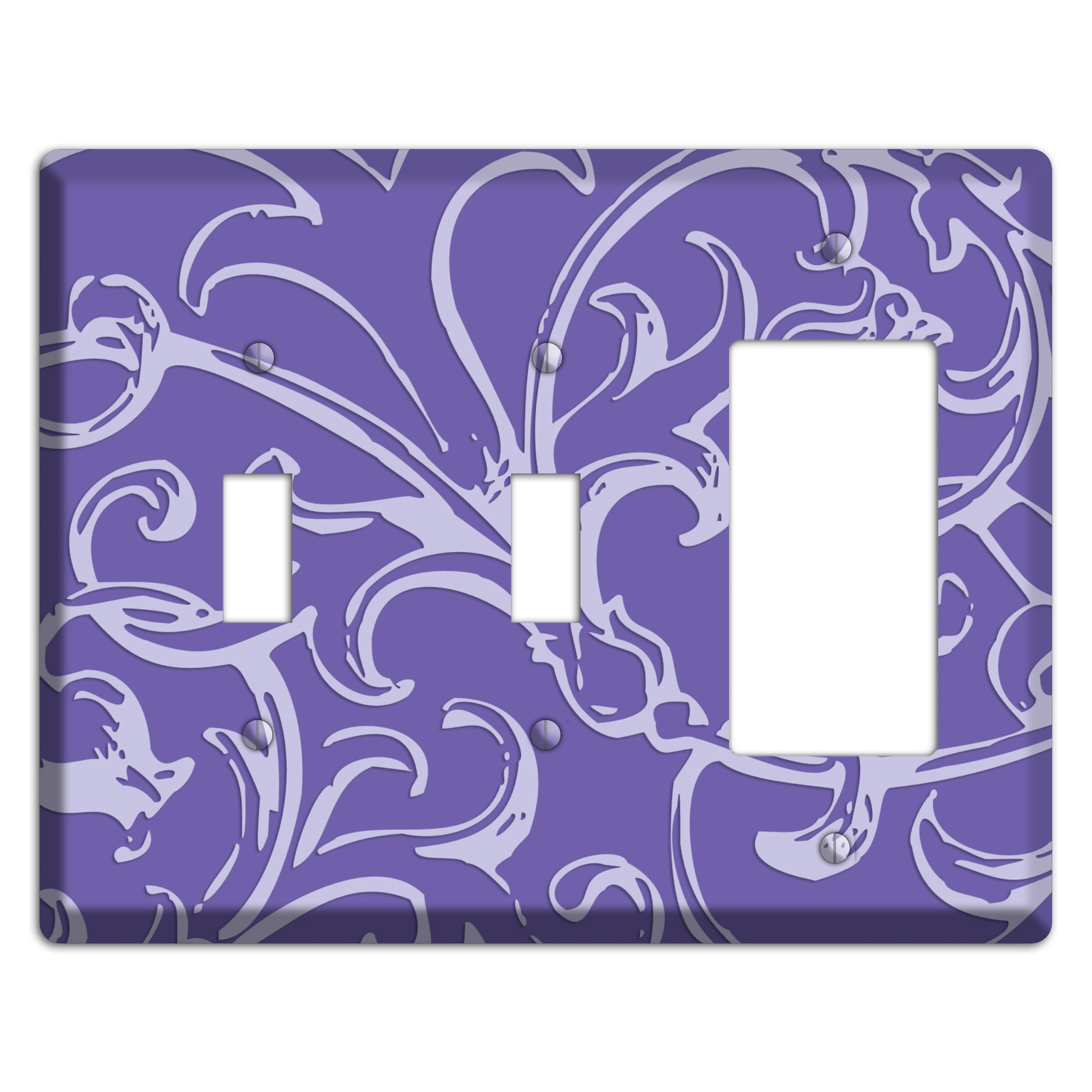 Victorian Light Purple 2 Toggle / Rocker Wallplate