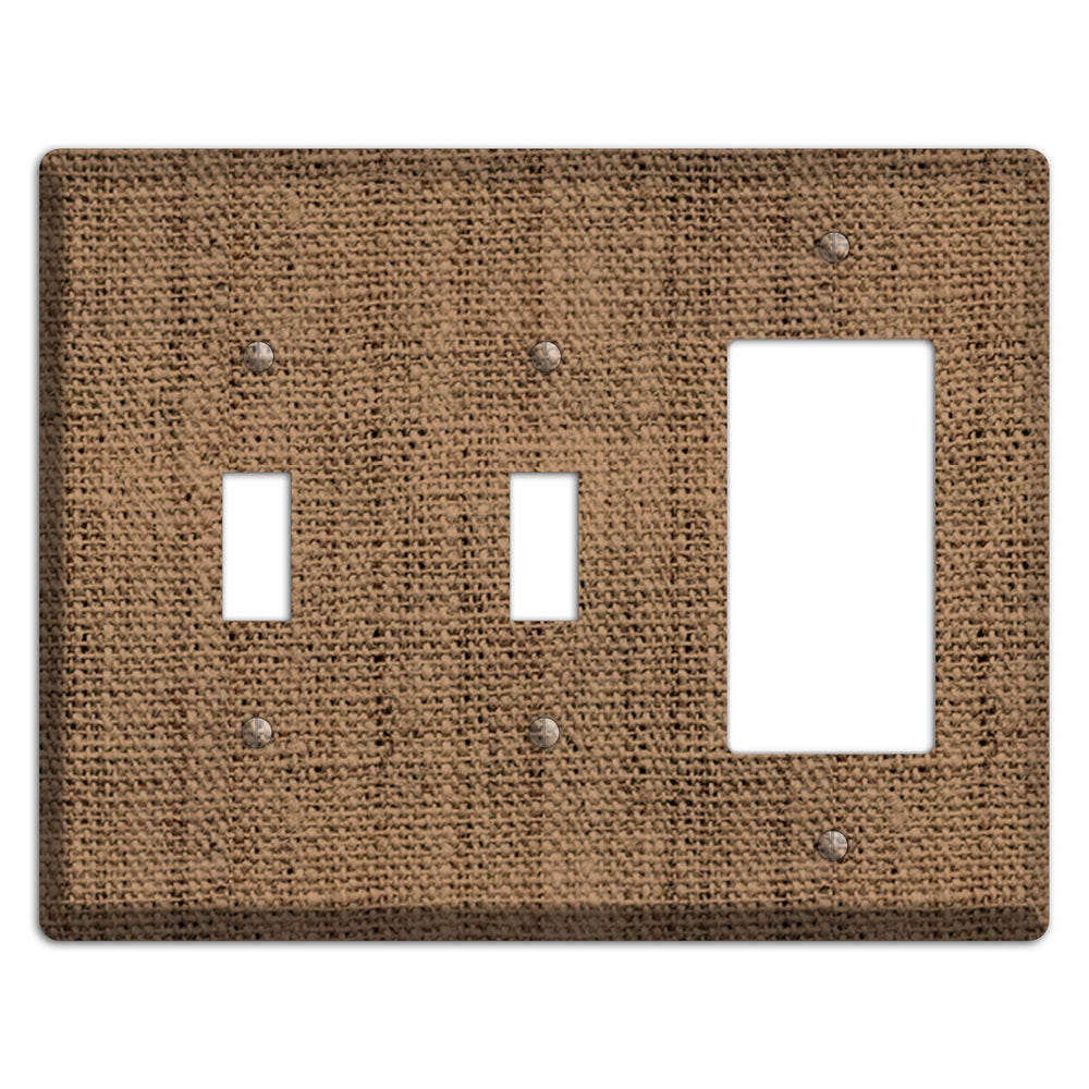 Beaver Burlap 2 Toggle / Rocker Wallplate