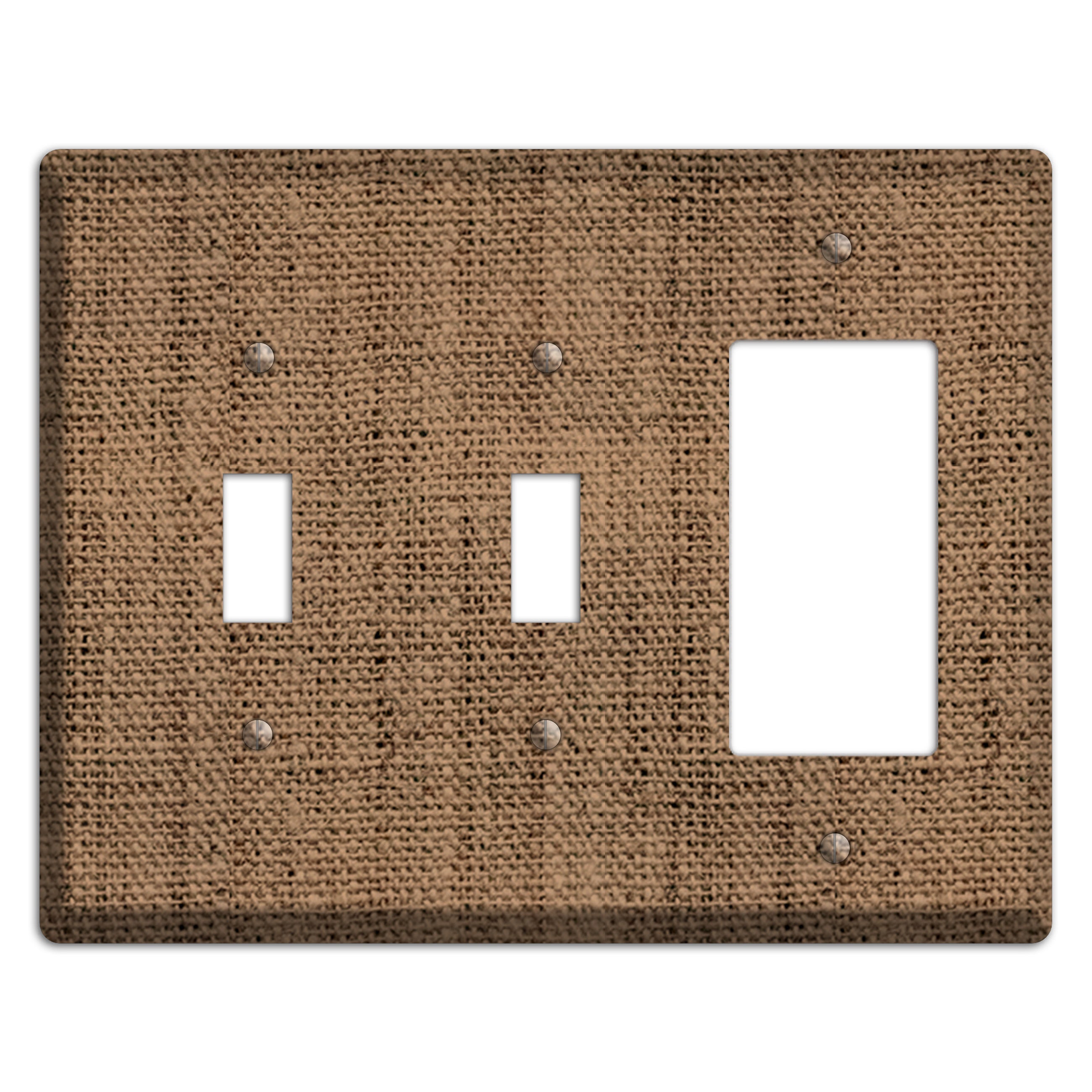 Beaver Burlap 2 Toggle / Rocker Wallplate