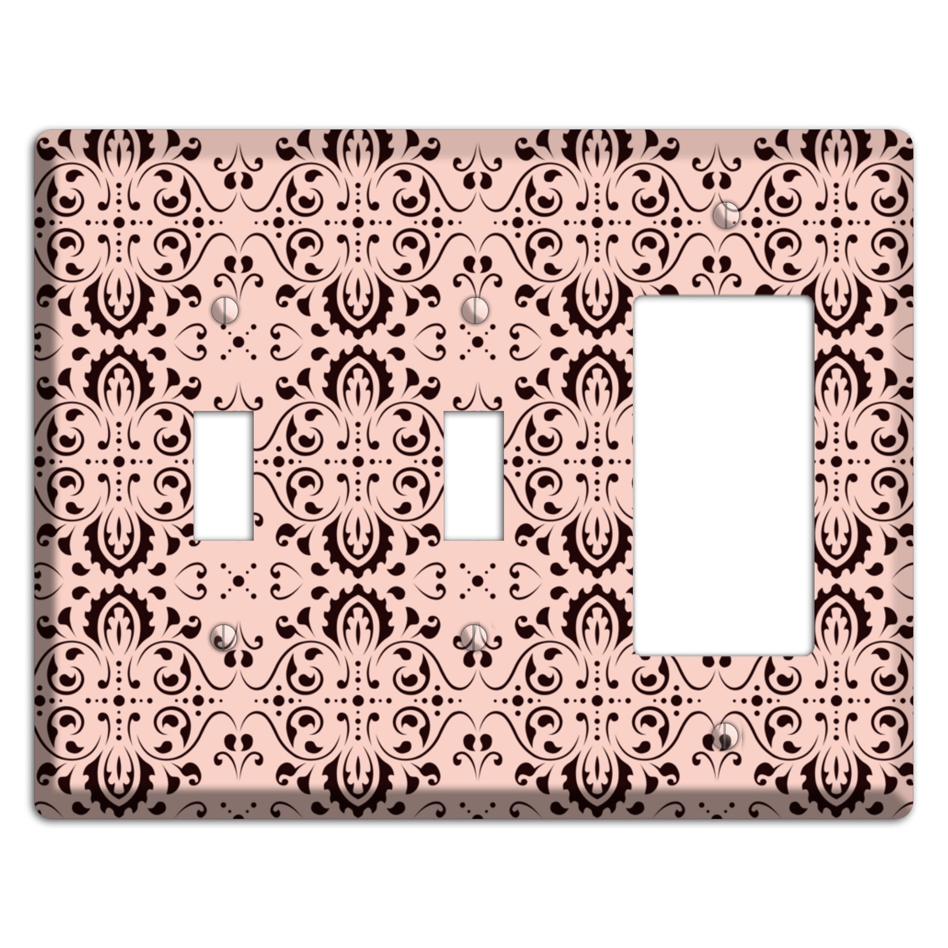 Coral Tapestry Cartouche 2 Toggle / Rocker Wallplate