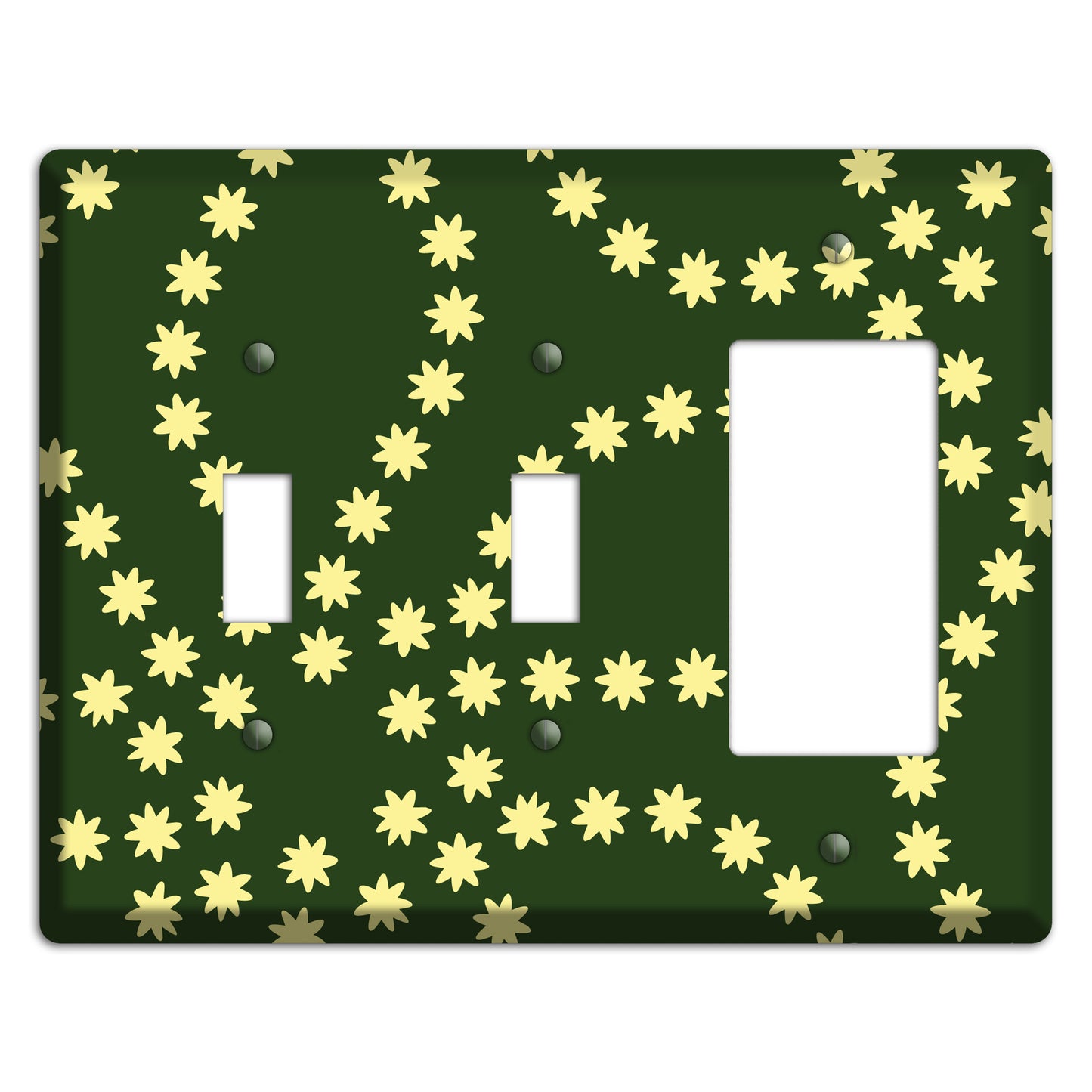 Green with Yellow Constellation 2 Toggle / Rocker Wallplate