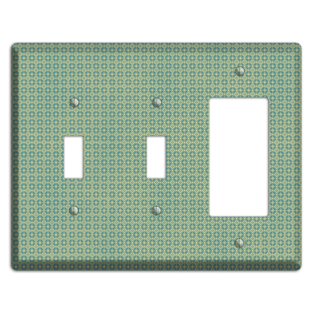 Multi Soft Green Arabesque 2 Toggle / Rocker Wallplate