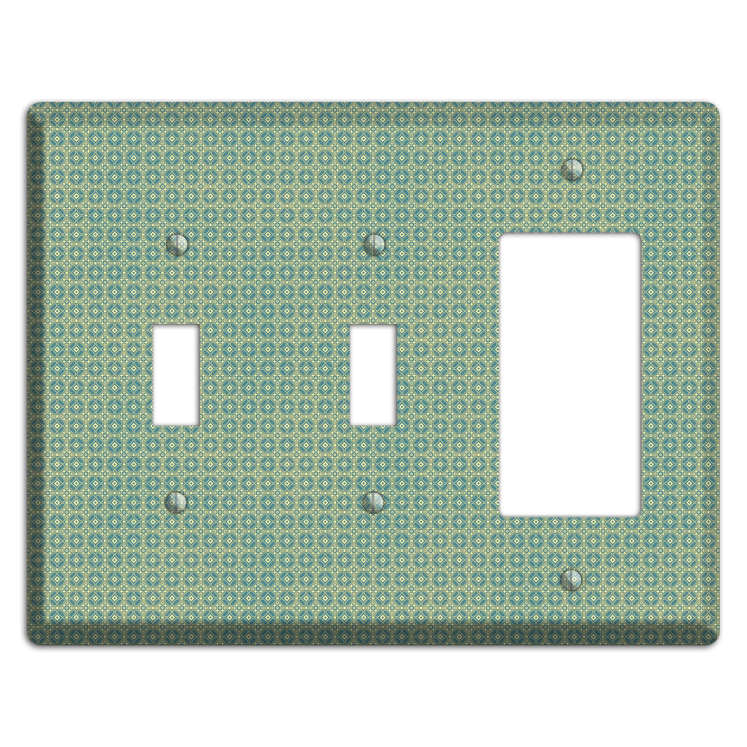 Multi Soft Green Arabesque 2 Toggle / Rocker Wallplate