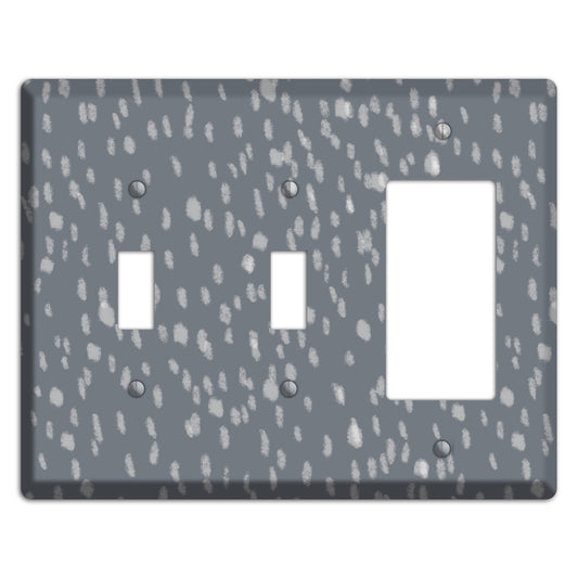 Gray and White Speckle 2 Toggle / Rocker Wallplate