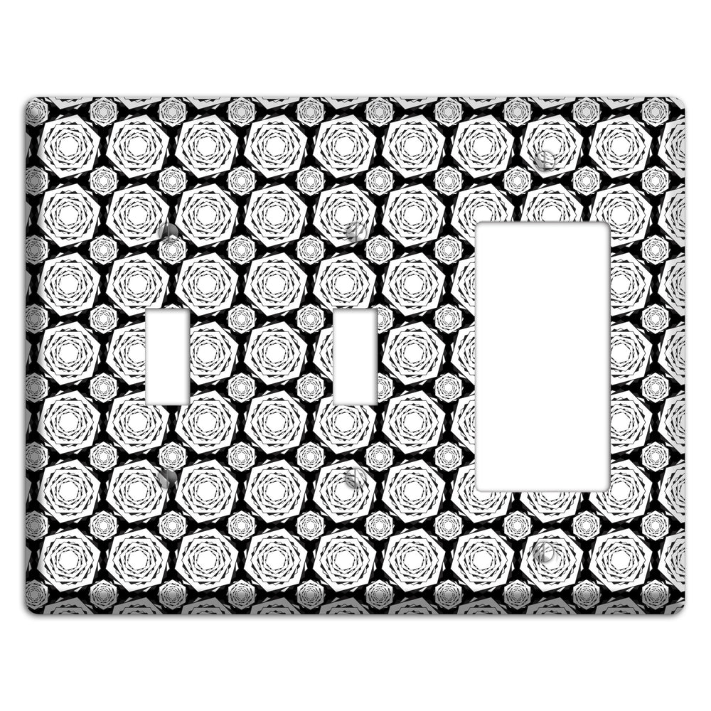 Overlay Hexagon Rotation Repeat 3 2 Toggle / Rocker Wallplate