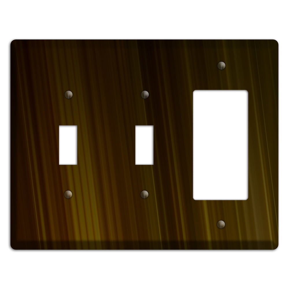 Brown Ray of Light 2 Toggle / Rocker Wallplate