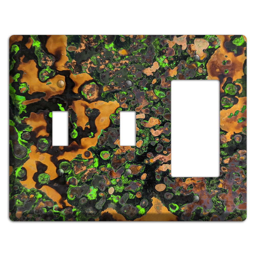 Copper Verdigris 2 Toggle / Rocker Cover Plate