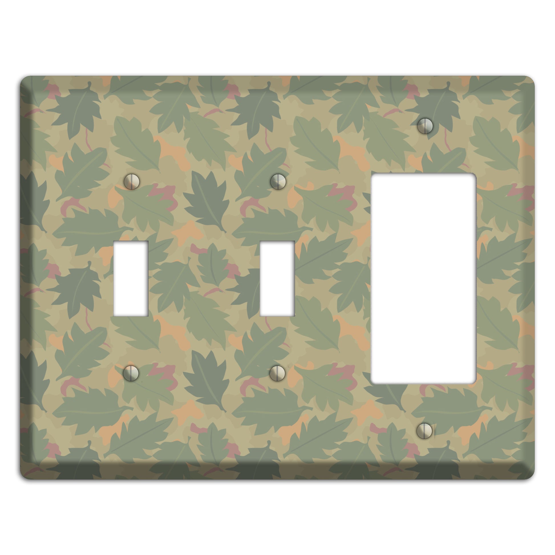 Wine Leaf Camo 2 Toggle / Rocker Wallplate