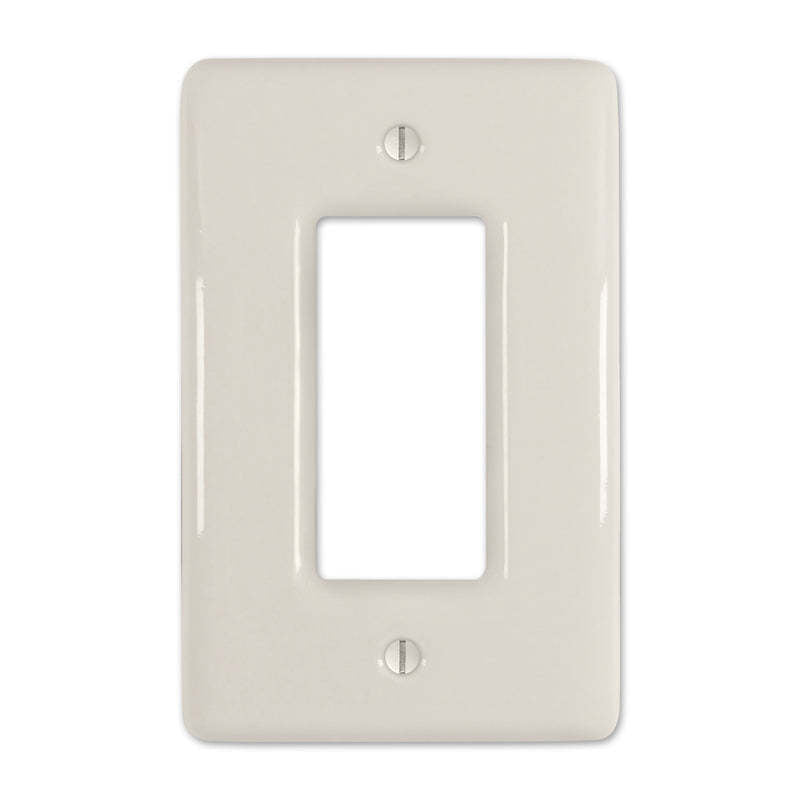 Metro Biscuit Ceramic 1 Rocker (GFI):Wallplatesonline.com