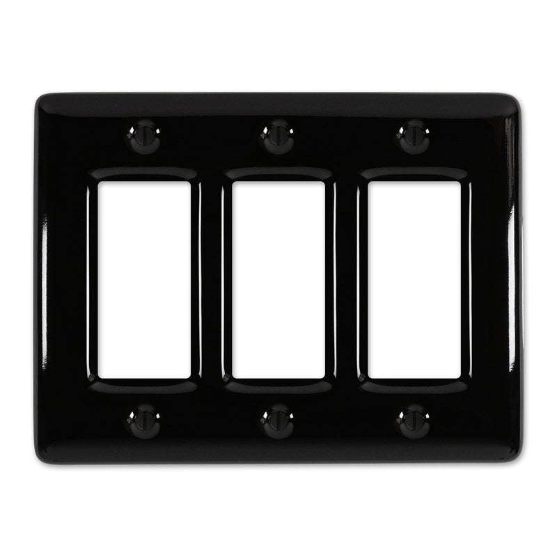 Metro Black Ceramic 3 Rocker (GFI)