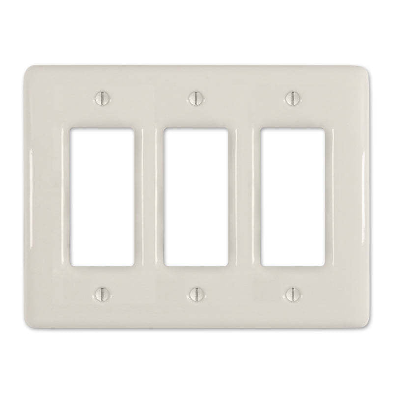 Metro Biscuit Ceramic 3 Rocker (GFI):Wallplatesonline.com