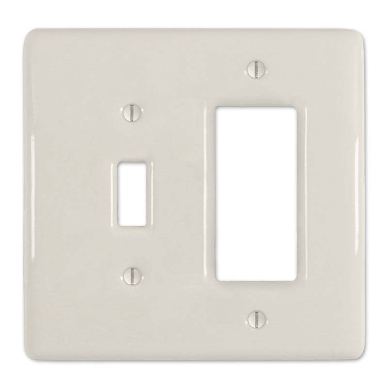 Metro Biscuit Ceramic Toggle / 1 Rocker (GFI):Wallplatesonline.com