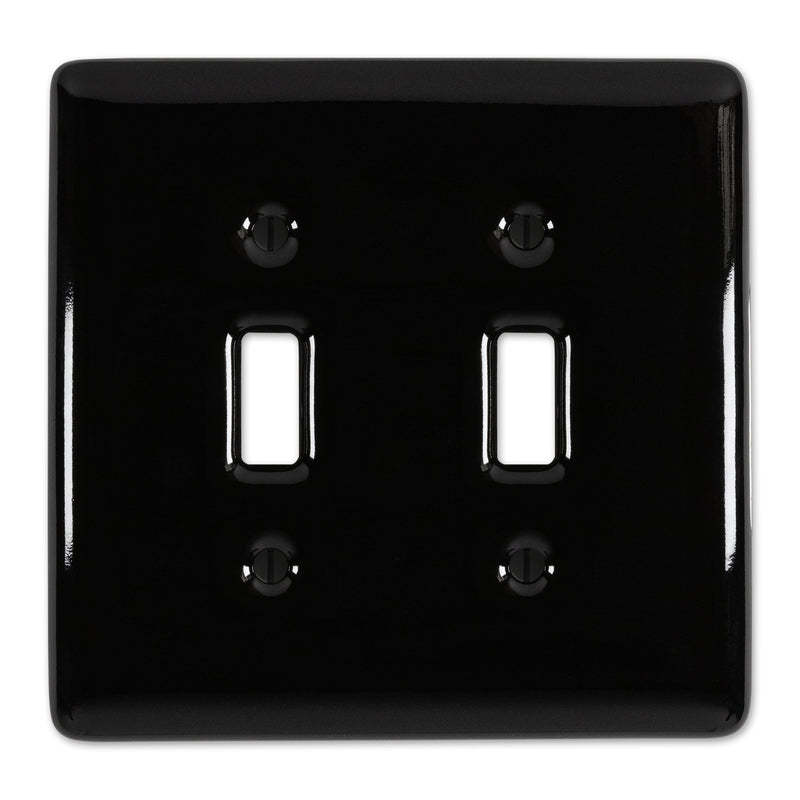 Metro Black Ceramic Double Toggle