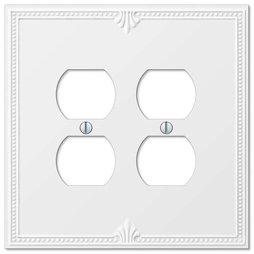 Richmond White 2 Duplex Outlet - Wallplatesonline.com