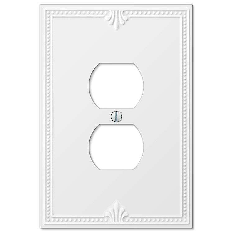 Richmond White 1 Duplex Outlet - Wallplatesonline.com