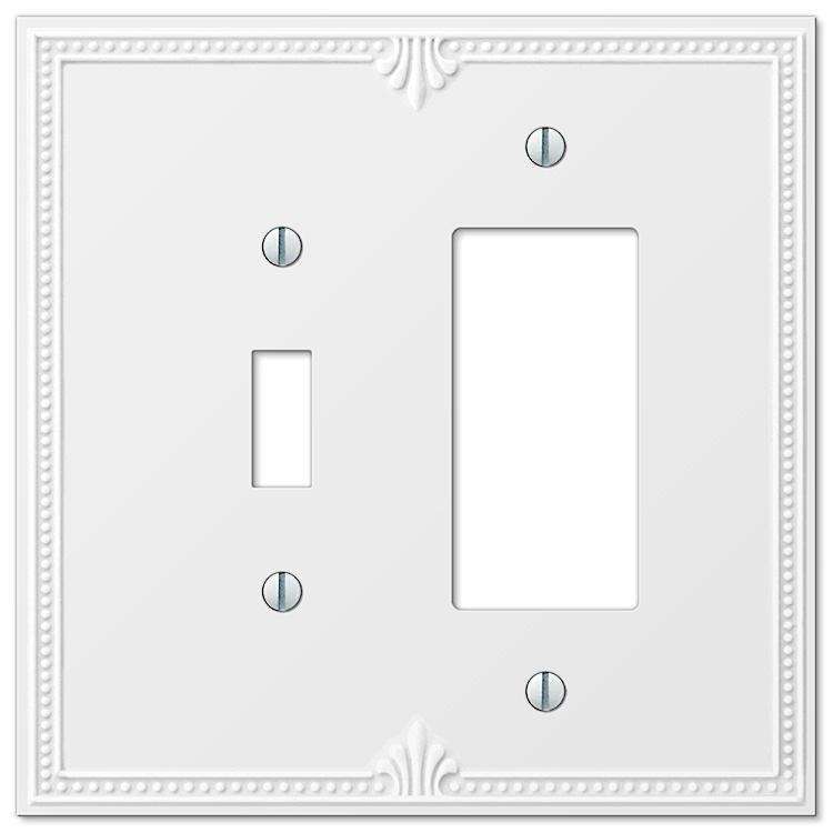Richmond White Toggle / 1 Rocker (GFI) - Wallplatesonline.com